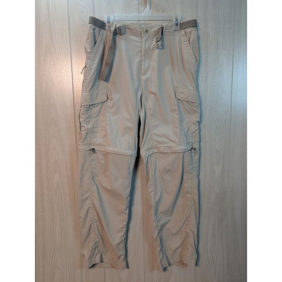 Columbia Mens Tan Flat Front Titanium Omni Dry Convertible Cargo Pants Medium - Picture 1 of 10